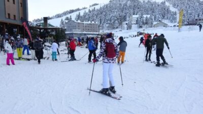 Uludağ’da pistler doldu taştı