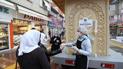 İkram Çeşmesi sıcak süt ile gönülleri ısıttı