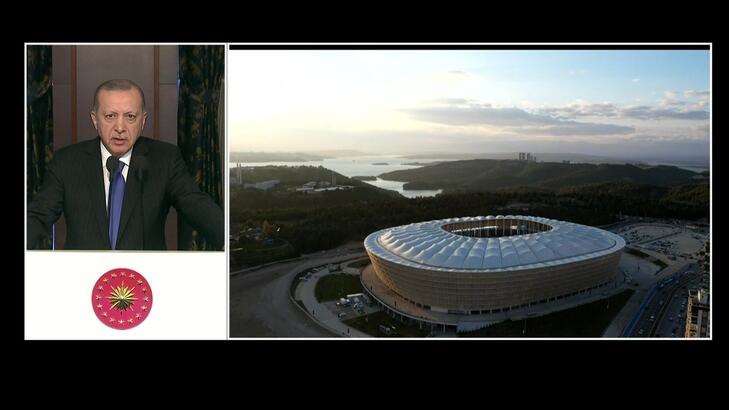 Cumhurbaşkanı Erdoğan’dan stadyum açılışı…