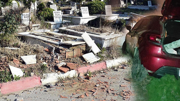 Mezar taşlarını dalgınlıkla kırmış!