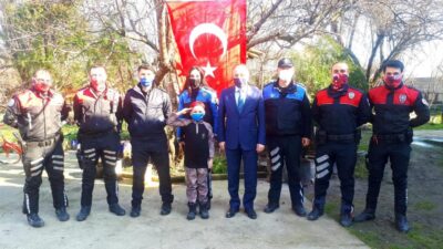 Bursa’da küçük Umut’a polisten ziyaret