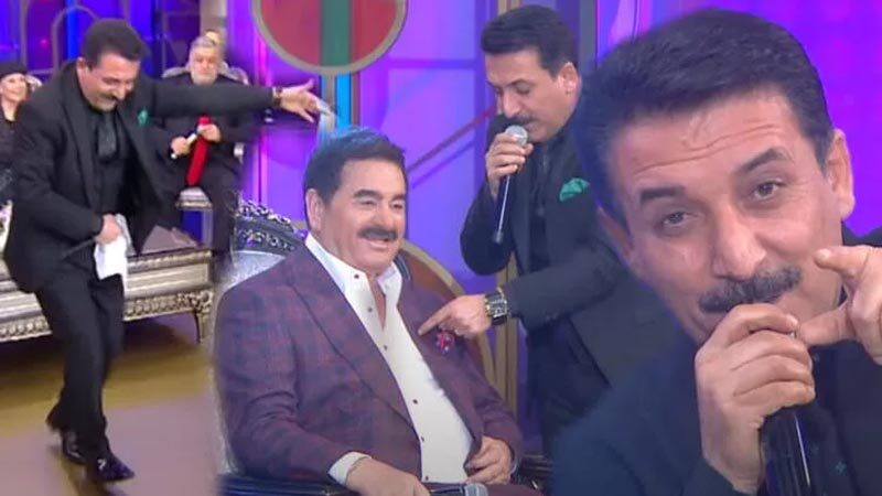 İbrahim Tatlıses'in sunduğu 'İbo Show'un konuğu olan Latif Doğan damga