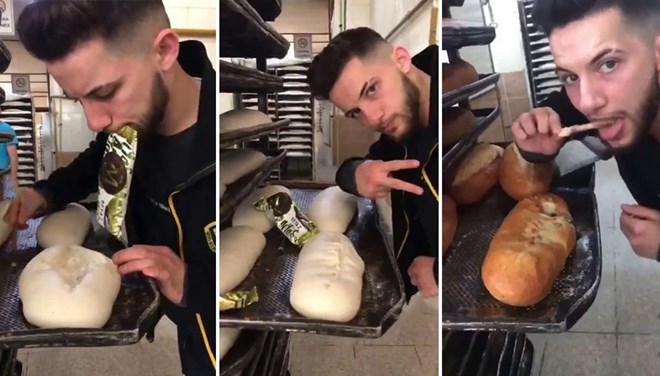 Tepki çeken görüntü! Süt ve dönerden sonra ekmek