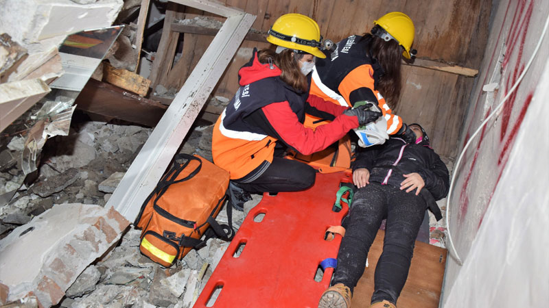 Yıldırım’da gerçeğini aratmayan arama-kurtarma tatbikatı