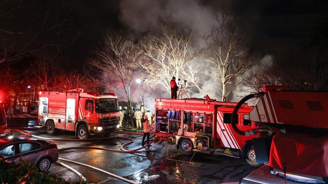Boğaziçi Üniversitesi kampüsündeki kafeteryada yangın