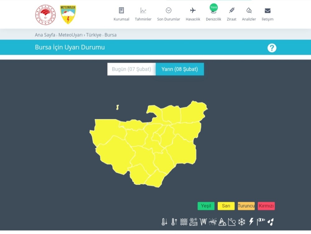 Bursa için uyarı! 8 Şubat’tan 9 Şubat’a kadar… Bursa için uyarı! 8 Şubat’tan 9 Şubat’a kadar…