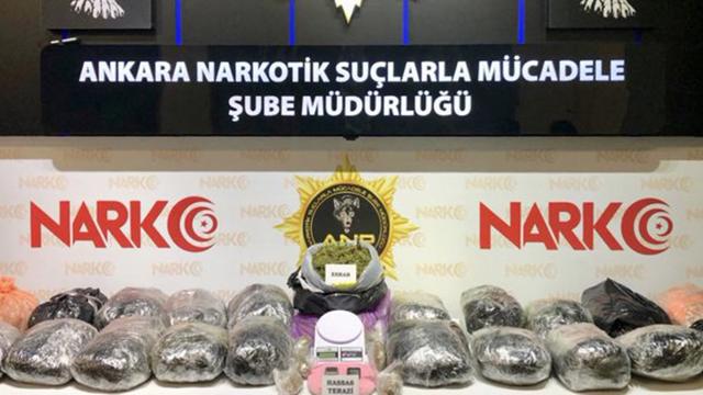 Başkentte 22 kilo esrar ele geçirildi