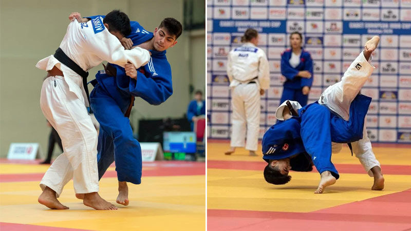 Osmangazi Belediyespor Judo Takımı sporcularından Yunus Efe İlhan ve Asker