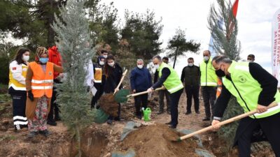 Bursa’da sağlık çalışanları adına hatıra ormanı oluşturuldu