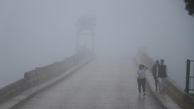 Tekirdağ ve Edirne sisle kaplandı