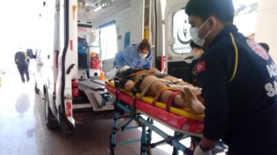 Bursa’da 300 kiloluk makinenin altında sağ çıktı