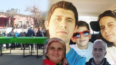 5 kişinin öldüğü kazada baba, anne ve oğul yan yana toprağa verildi!