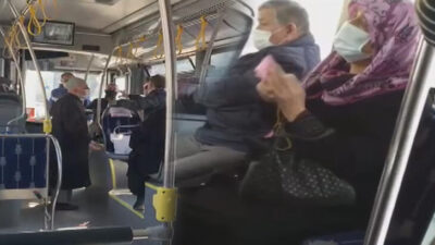 İETT otobüsünde maske tartışması! Polisi gördüğün anda dur