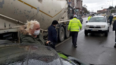 Kaza sonrası şoka girdi, dakikalarca ağladı
