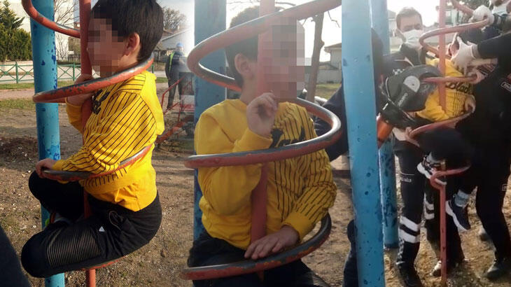 Bursa’da çocuk parkında korku dolu anlar!