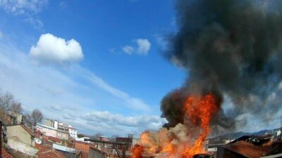 Bursa’da büyük panik! Bir anda alevler yükseldi…