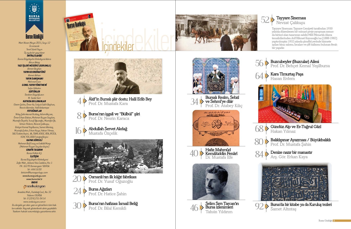 Bursa Günlüğü 12’nci sayısıyla yayında Bursa Günlüğü 12’nci sayısıyla yayında