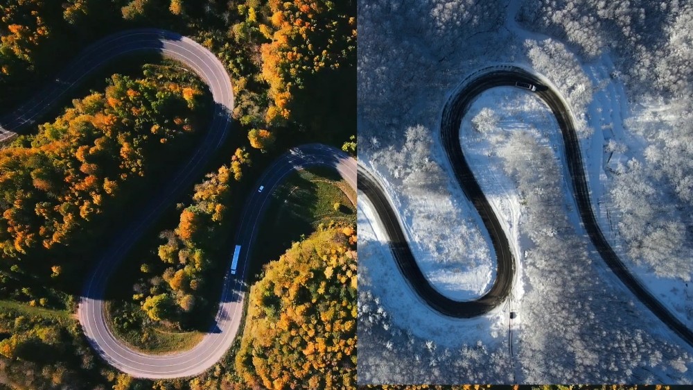 Bursa’da iki mevsimin geçiş güzelliği havadan görüntülendi Bursa’da iki mevsimin geçiş güzelliği havadan görüntülendi
