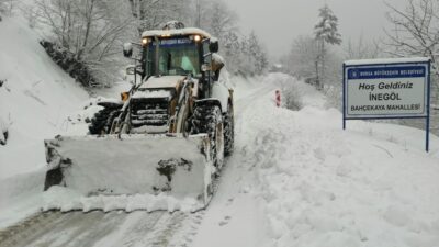 Bursa’da karla kesintisiz mücadele