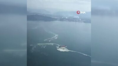 Gemlik Körfezi’nde alarm! Havadan görüntülendi…
