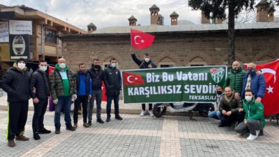 Bursaspor taraftarından örnek organizasyon…