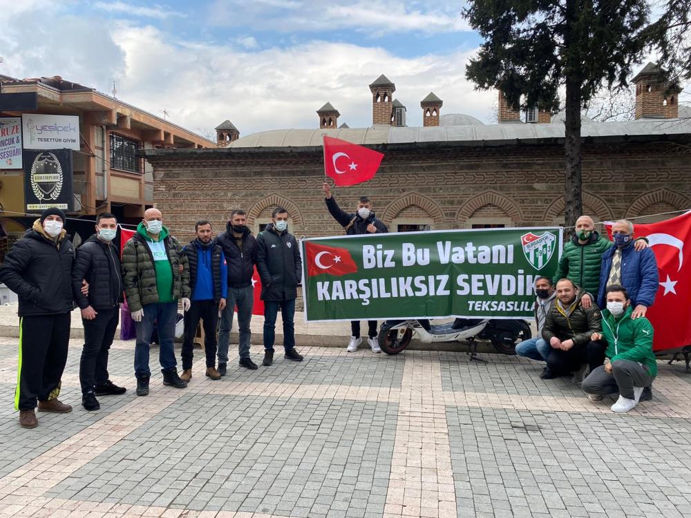 Bursaspor taraftarından örnek organizasyon…