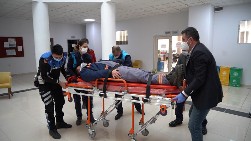 BURSA-Kestel Belediyesi Hizmet Binası’nda, ‘Depremlere Hazır olma ve Tahliye Tatbikatı’