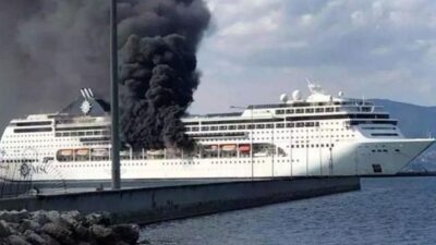 Lüks cruise gemisinde yangın