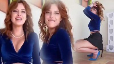 Süper minisiyle dans etti! TikTok’u salladı