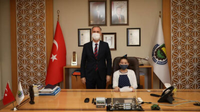 Başkan Alper Taban makamını devretti