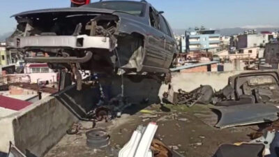 Çatı katında ilginç görüntü! Çaldıkları araçları burada parçalamışlar