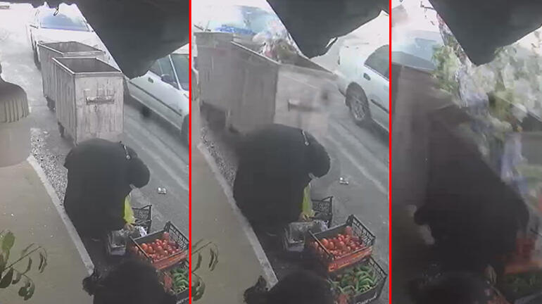 Dehşet! Otomobil kadınlara çarpıp manava daldı