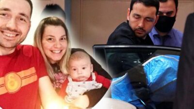 Kazada ölen bebeğini son yolculuğuna kucağında götürdü