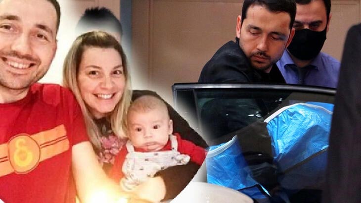 Kazada ölen bebeğini son yolculuğuna kucağında götürdü