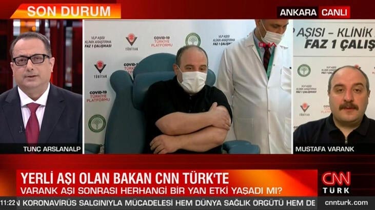 Yerli aşı olan Bakan Varank’tan açıklama! Herhangi bir yan etki yaşadı mı?