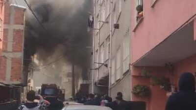 Korkutan yangın! 1’i bebek 5 kişi kurtarıldı