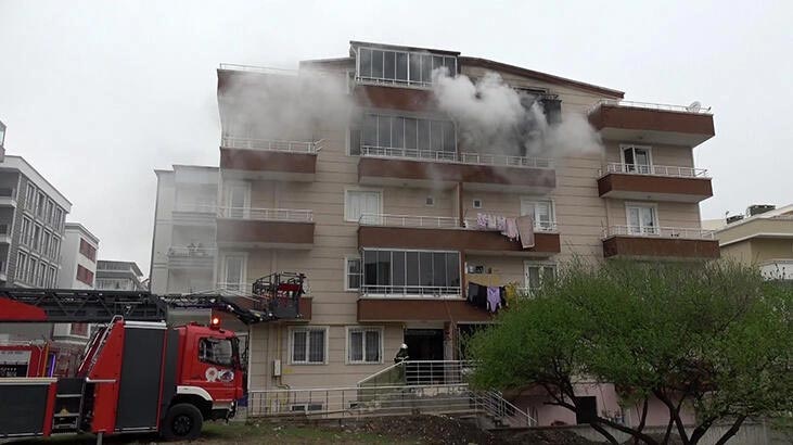 Samsun’da 5 katlı apartmanda yangın!
