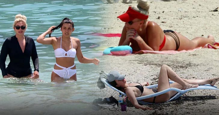 Plajlar doldu taştı! Denizin keyfini turistler çıkardı