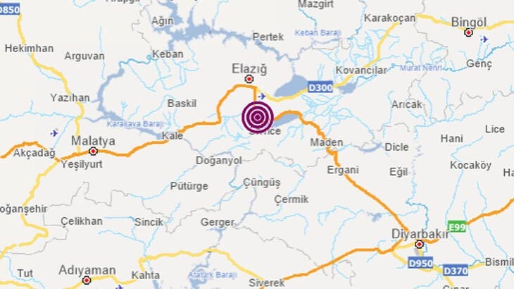 Elazığ’da 3.6 büyüklüğünde deprem!