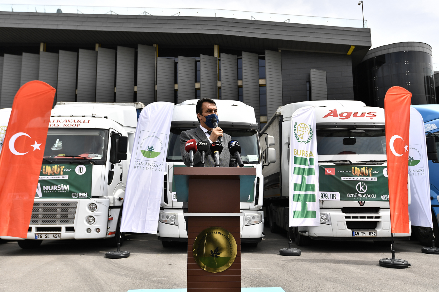 Osmangazi’den Suriye’ye 14 Yardım TIR’ı