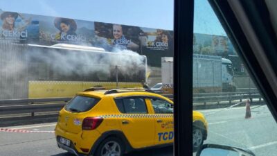 Metrobüste yangın paniği!