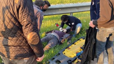 Bursa’da baba ve oğlu kazada ölümden döndü