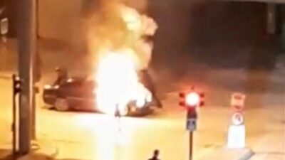 Bursa’da seyir halindeki araç alev alev yandı