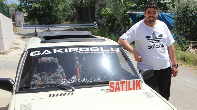 Drift cezalarını ödeyemeyince arabasını satışa çıkardı