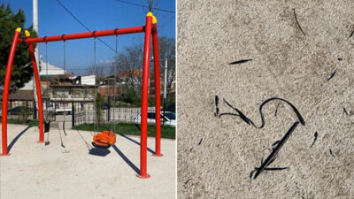 İnegöl’de yapımı devam eden parkı parçaladılar