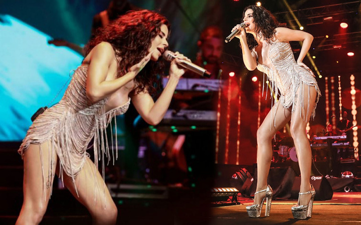 Pozlarıyla olay yarattı