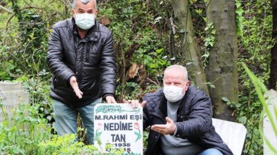 6 yıl önce ölen kadının mezarındaki mermerler çalındı