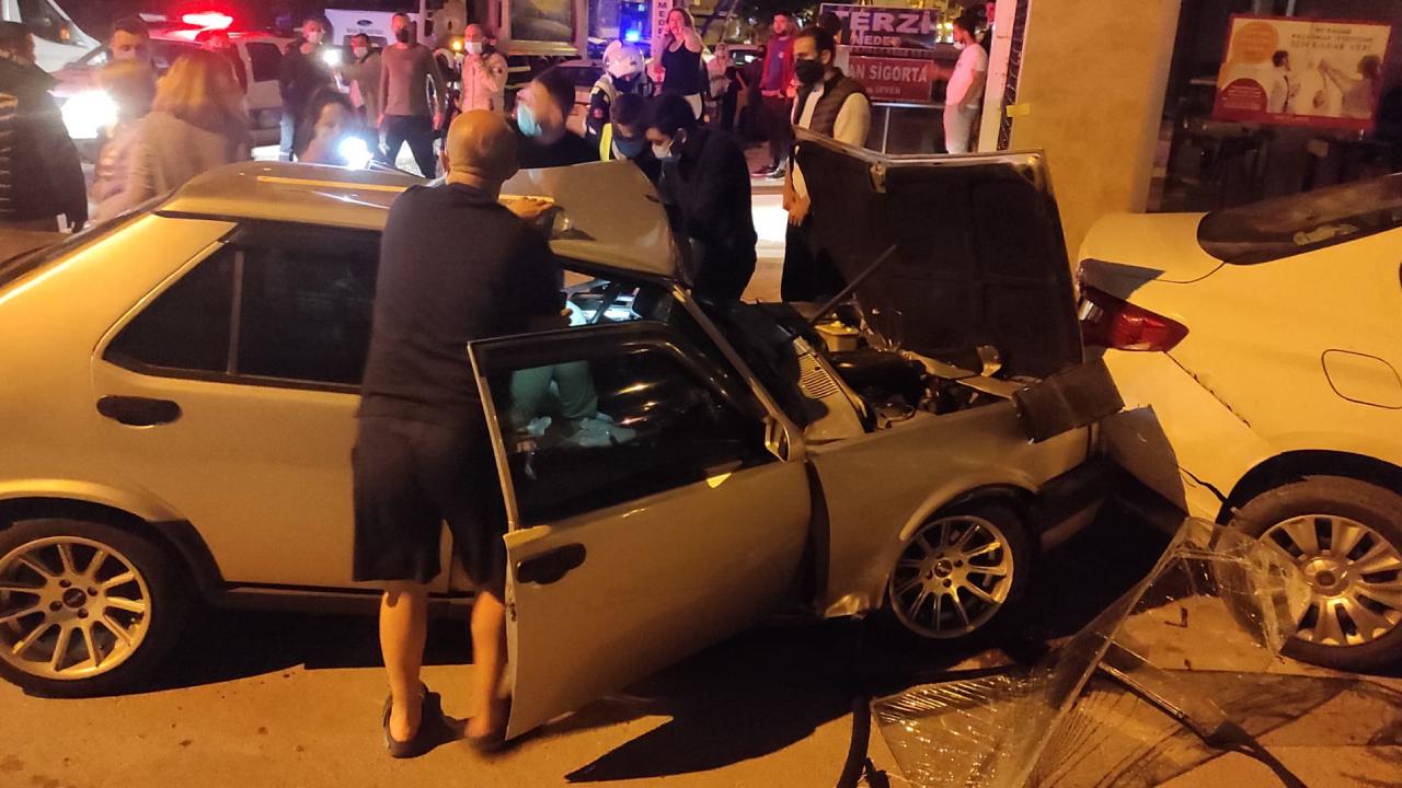 Polisten kaçarken kaza yaptı