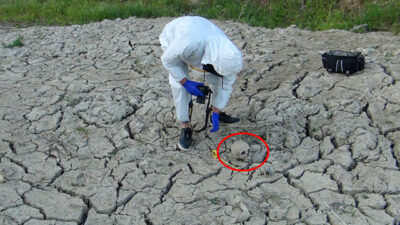 Portakal bahçesini sularken şoke oldu