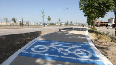 İnegöl’de bisiklet yolunda ikinci etap çalışmaları başladı